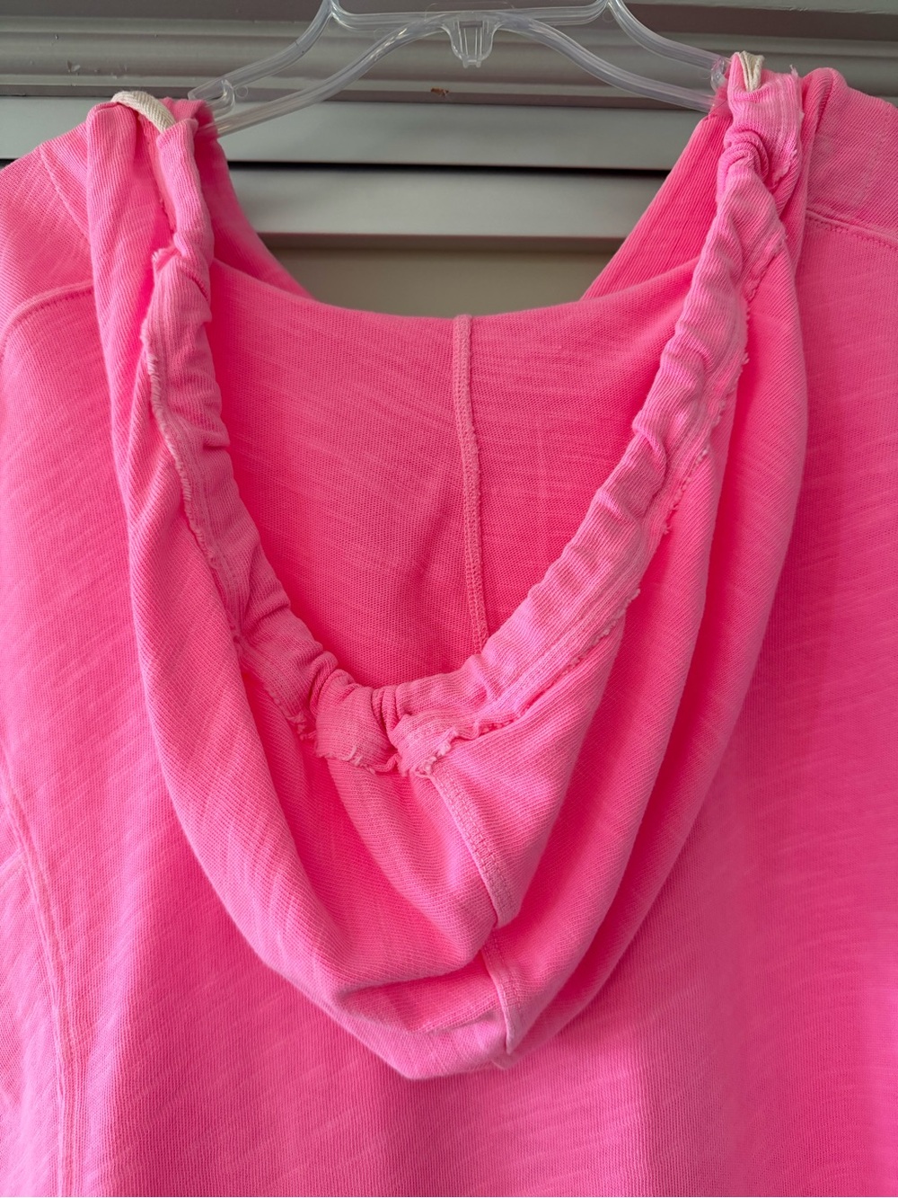 Splendid Neon Pink Hooded Short-Sleeve Sweatshirt - Picture 7 of 7